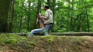 cute sex slave in the forest