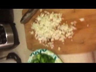 cooking in my bra panties