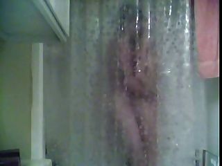 travel couple in hot shower