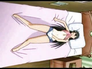 anime fingering on bed