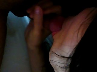 stroking with eye contact and cum in mouth