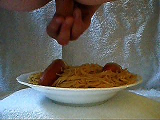dinner masturbating