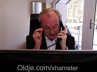 blonde teen secretary fucks old boss