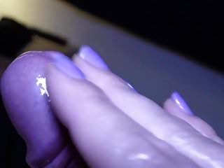 edging his cock cums
